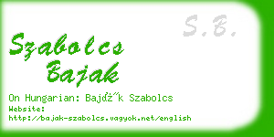 szabolcs bajak business card